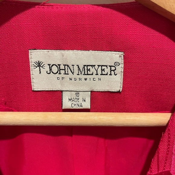 Vintage vibrant pink embroidered Double-Breasted Women's Jacket John Meyer 10 - Picture 6 of 11